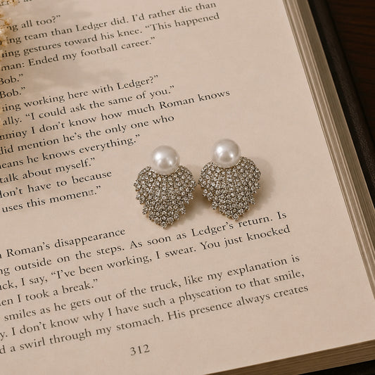 Pearl Crystal Cascade Earrings