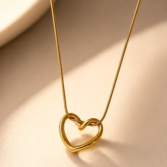Sleek Heartline Pendant Necklace