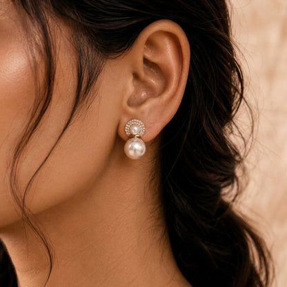 Aurelia Shell Pearl Earrings
