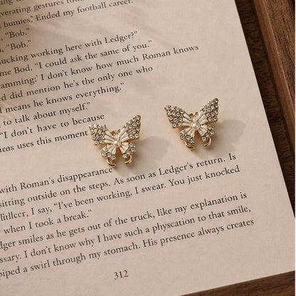 Blingy Butterfly Stud Earrings