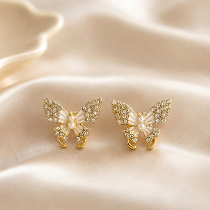 Blingy Butterfly Stud Earrings