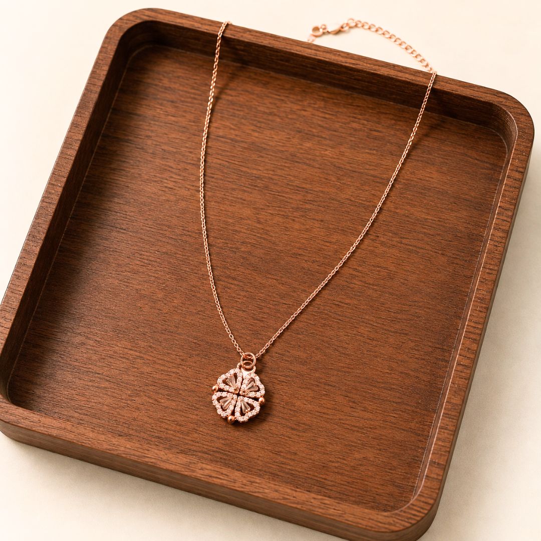 Four Heart Clover Necklace