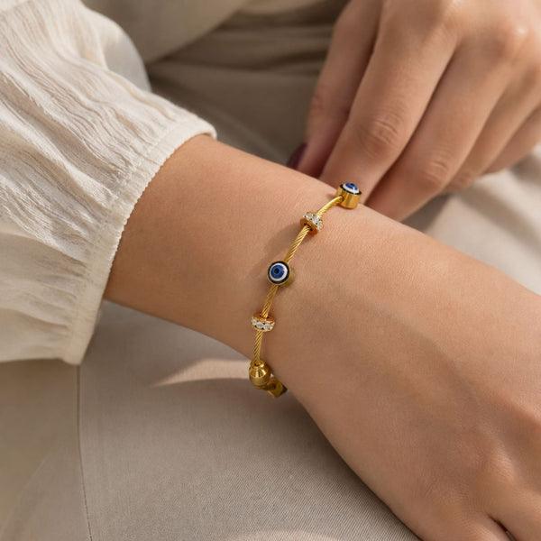 Mystic Eye Golden Charm Bracelet