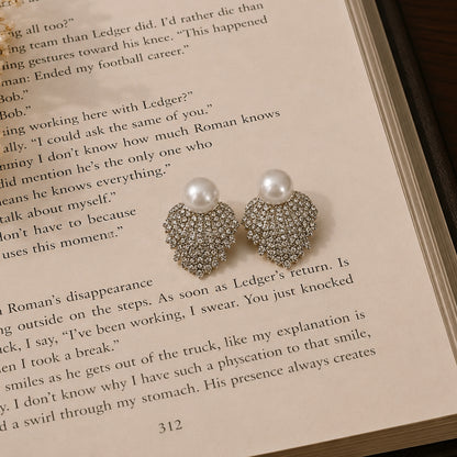 Pearl Crystal Cascade Earrings