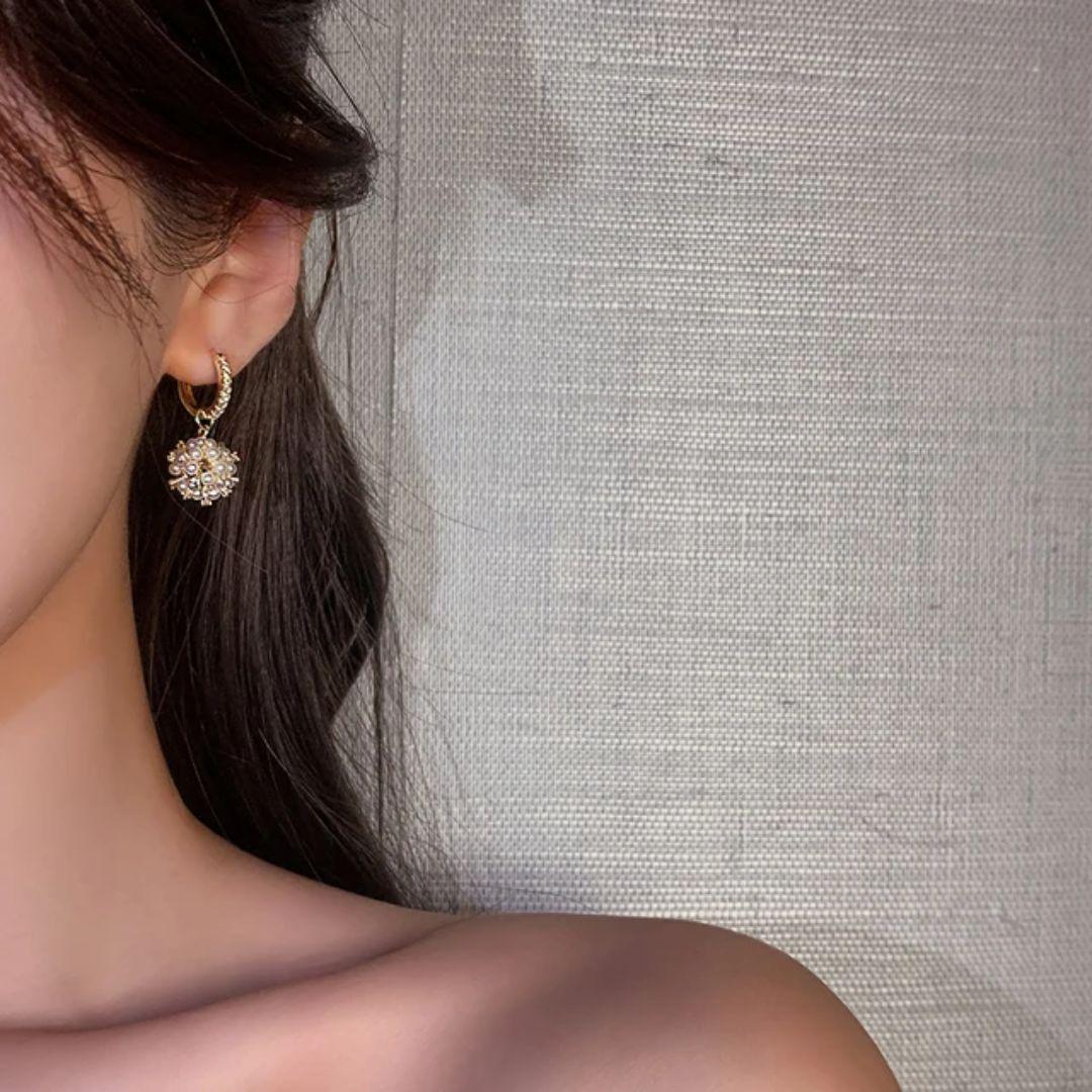 Royal Halo Pearl Earrings
