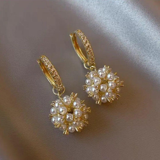 Royal Halo Pearl Earrings