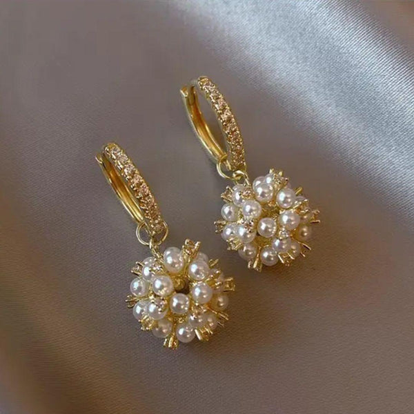 Royal Halo Pearl Earrings