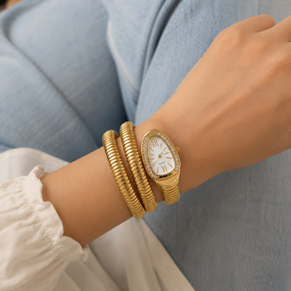 Serpenti Watch Bracelet- White