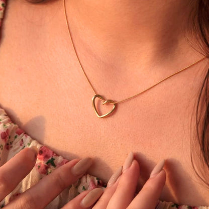 Sleek Heartline Pendant Necklace
